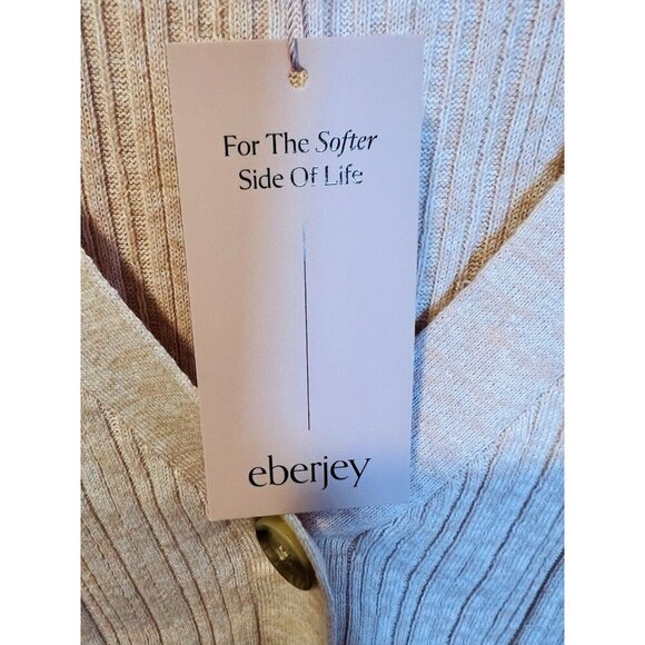 Eberjey Women’s Infinite Sweater Rib Cardigan Size Large Peach Lounge Comfort - Picture 9 of 10